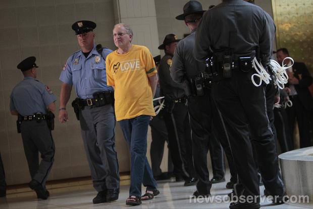 Moral Mondays civil disobedience arrest