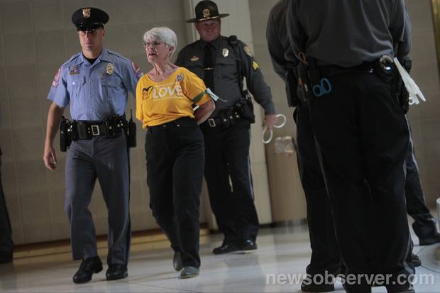 Moral Mondays civil disobedience arrest