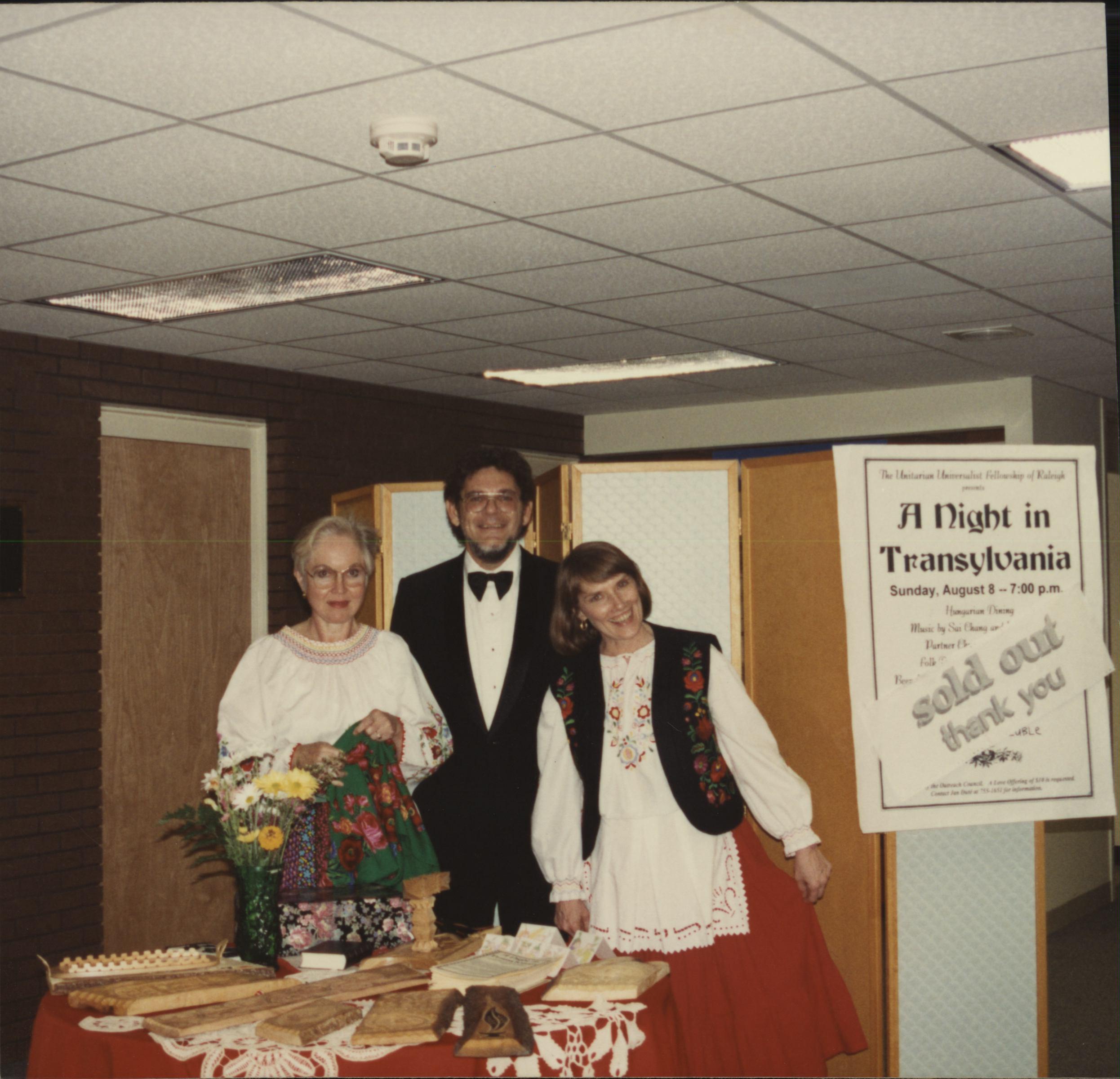 A Night In Transylvania dinner, raising money for UUFR's sister congregation