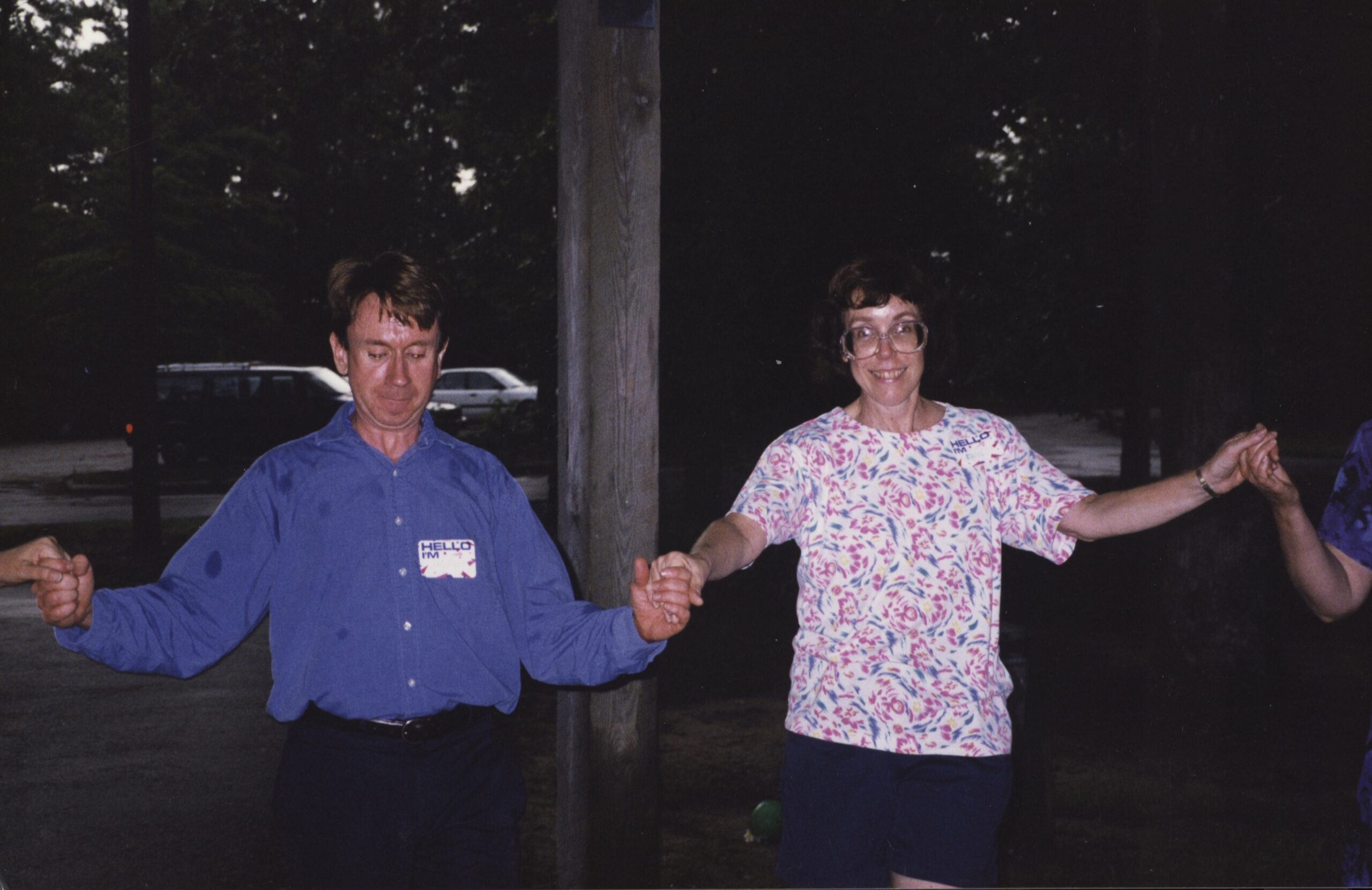 Interim minster Michael Bobblett dances with with Diann Irwin on her 50th birthday