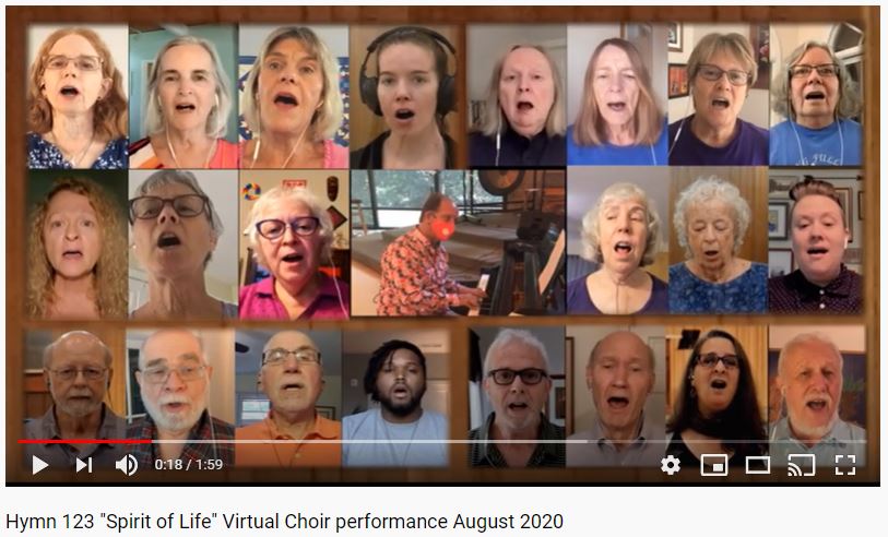 The choir carries on virtually during Covid